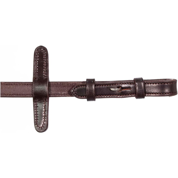 Henry James Bio Grip Hybrid Rubber Reins with Leather Stoppers RR3 - BROWN